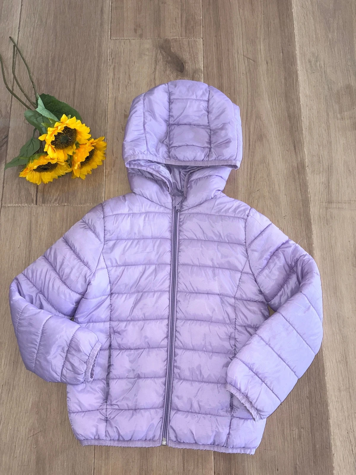 Doudoune à capuche violet Lila Kiabi taille 8 ans